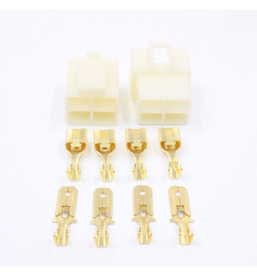 4 Way 6.3mm Housing Connector Kit PK10